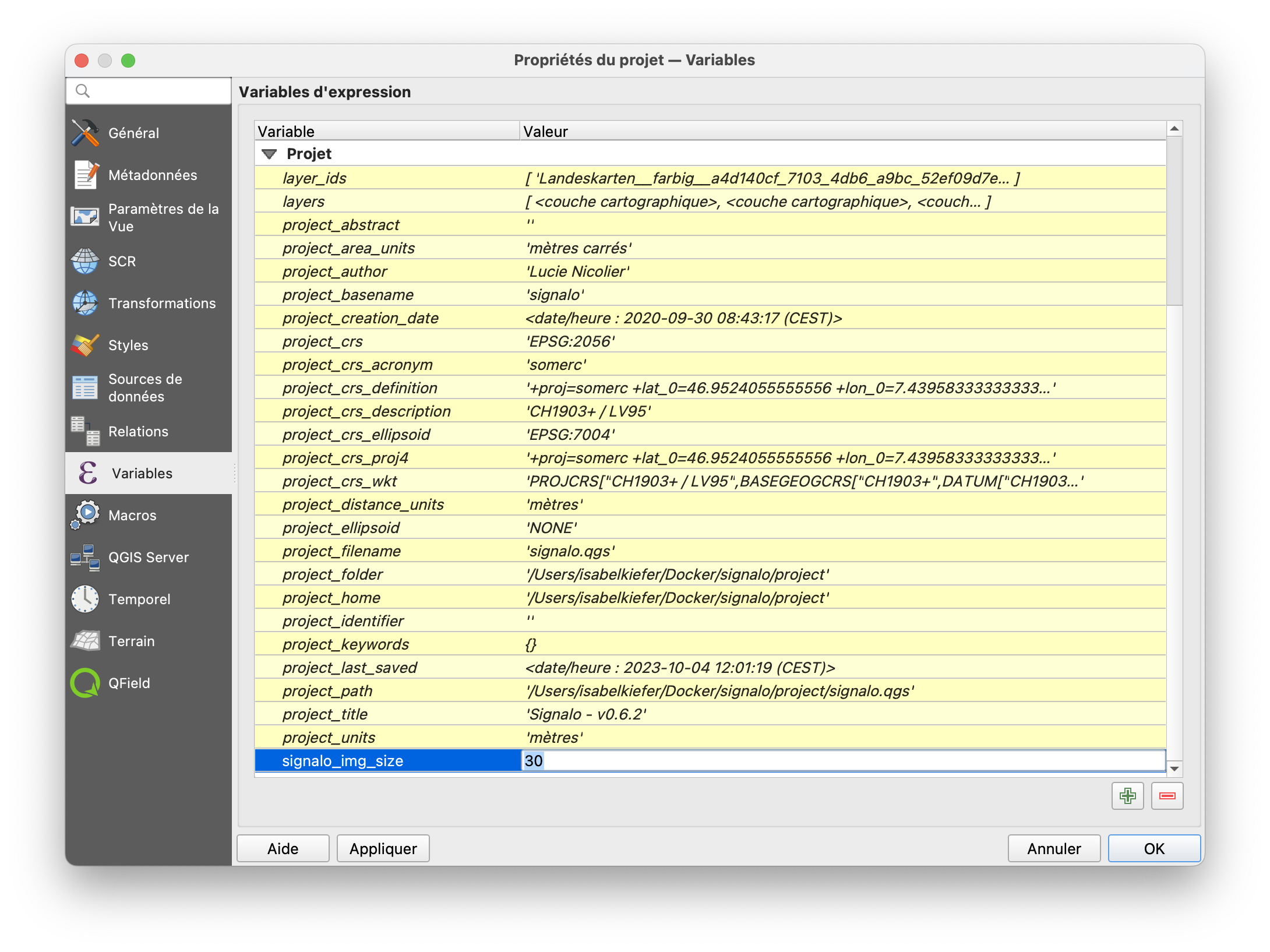 Einstellen der Bildgrösse